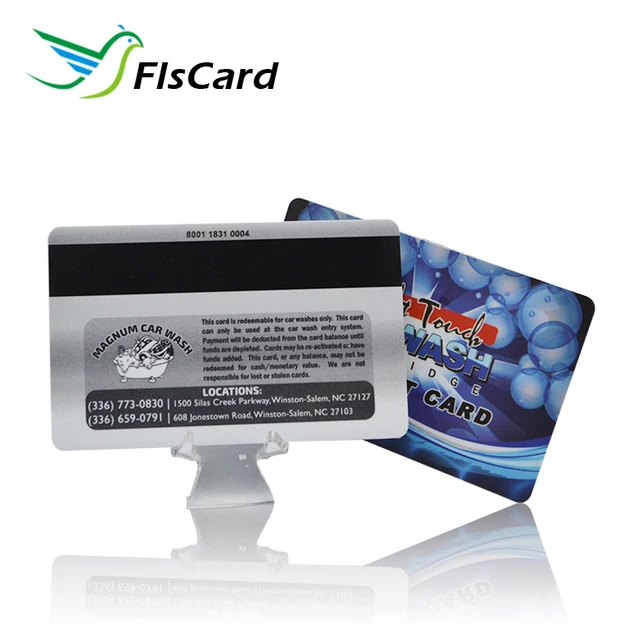two sides printing full color glossy pvc card hi-co magnetic