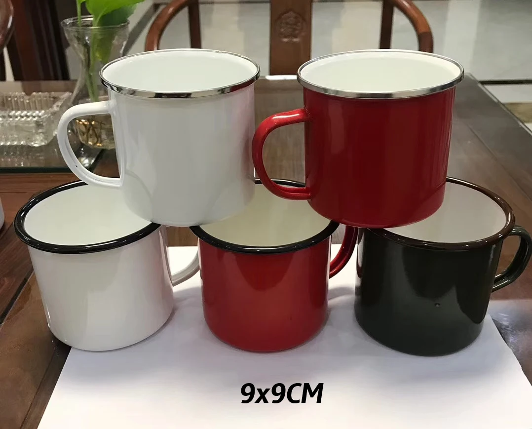 2019 12oz metal enamel camping mug, coffee cup, camping fire mug