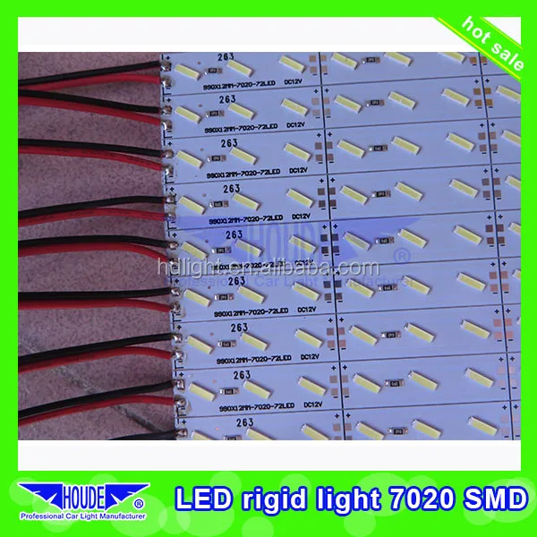 High lumence 12v 24v smd 7020 rigid strip light,7020 strip, 7020 led rigid strip light