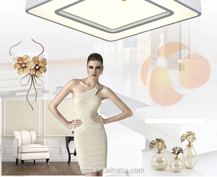 Decorative suspended LED ceiling lighting for room