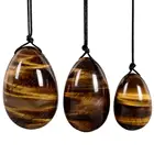 Drilled Massage Stone Tiger eye jade yoni eggs for kegel exercise