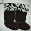 Boots top with fur cheap wholesale winter women cute rain boot lining