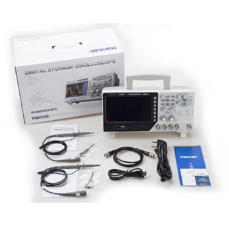 Hantek Oscilloscope DSO4202C 2 Channels 200Mhz USB Osciloscopio Arbitrary / Function Waveform Generator 1GSa/s Sample Rate