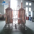 100L 200L red copper beer brewing equipment for sale