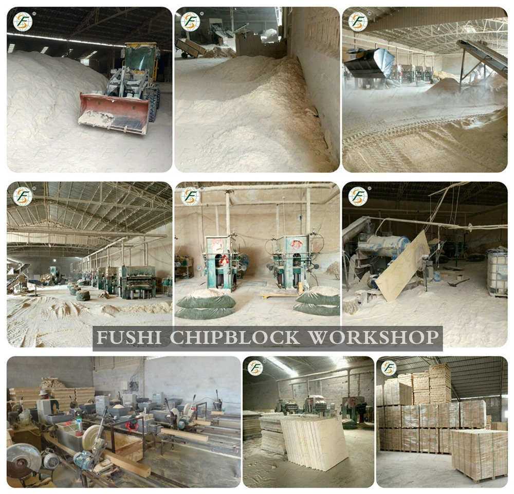 90 x 90 x 90 mm Wooden Hole Chipblock For Pallet Foot