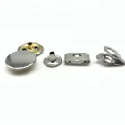 Shiny Silver color plain design full brass jeans snap button with oeko - tex certificate