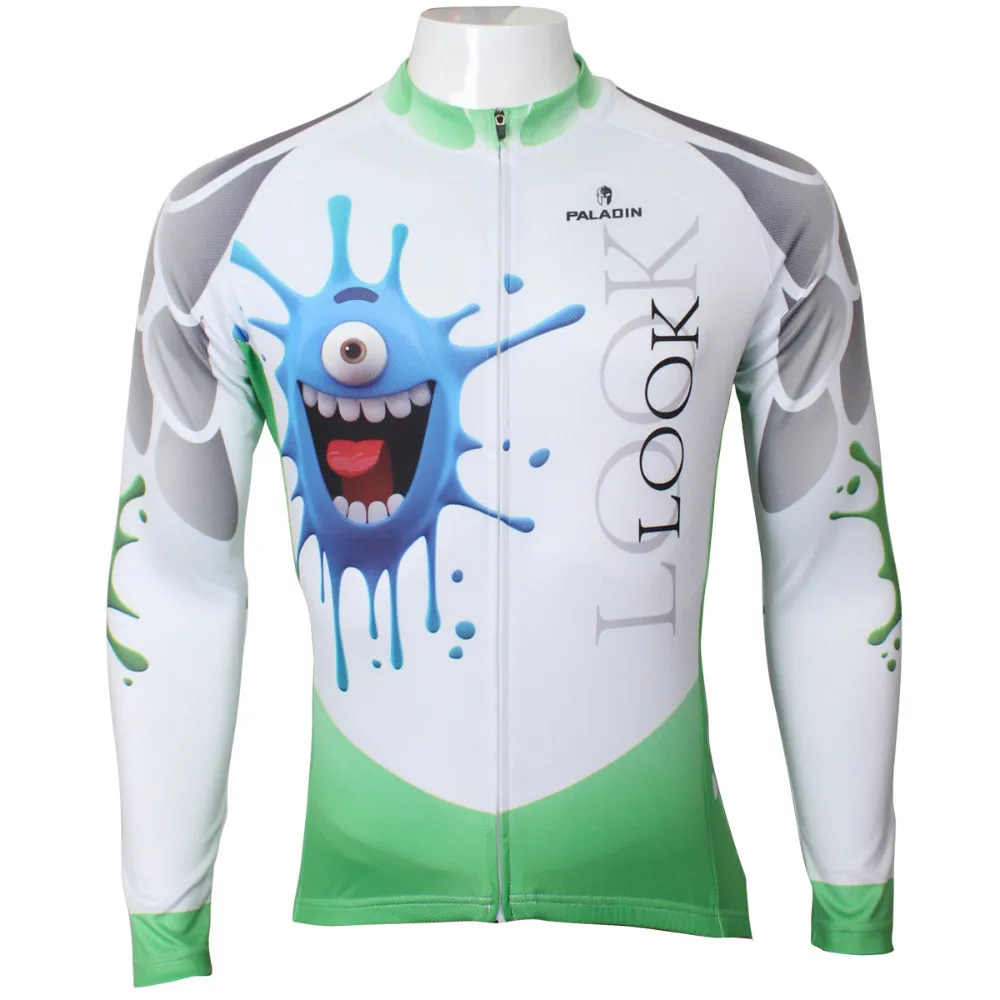 Free shipping 2015 Spring and autumn season long sleeved men riding clothes 3D small monster patternSQ-398