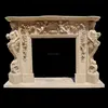 Decoration marble carving fireplace logs gas