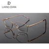 2018 famous brand beautiful fancy titanium high quality optical rimless safety eye glasses frames