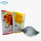 foil zip lock stand up pouch with zipper reclosable snack bag
