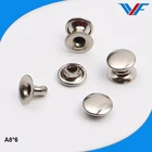Decorative silvery metal clothing button