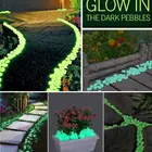 Glow Stones Glow Stone Garden Supplies Plastic Glow In The Dark Pebble Stones