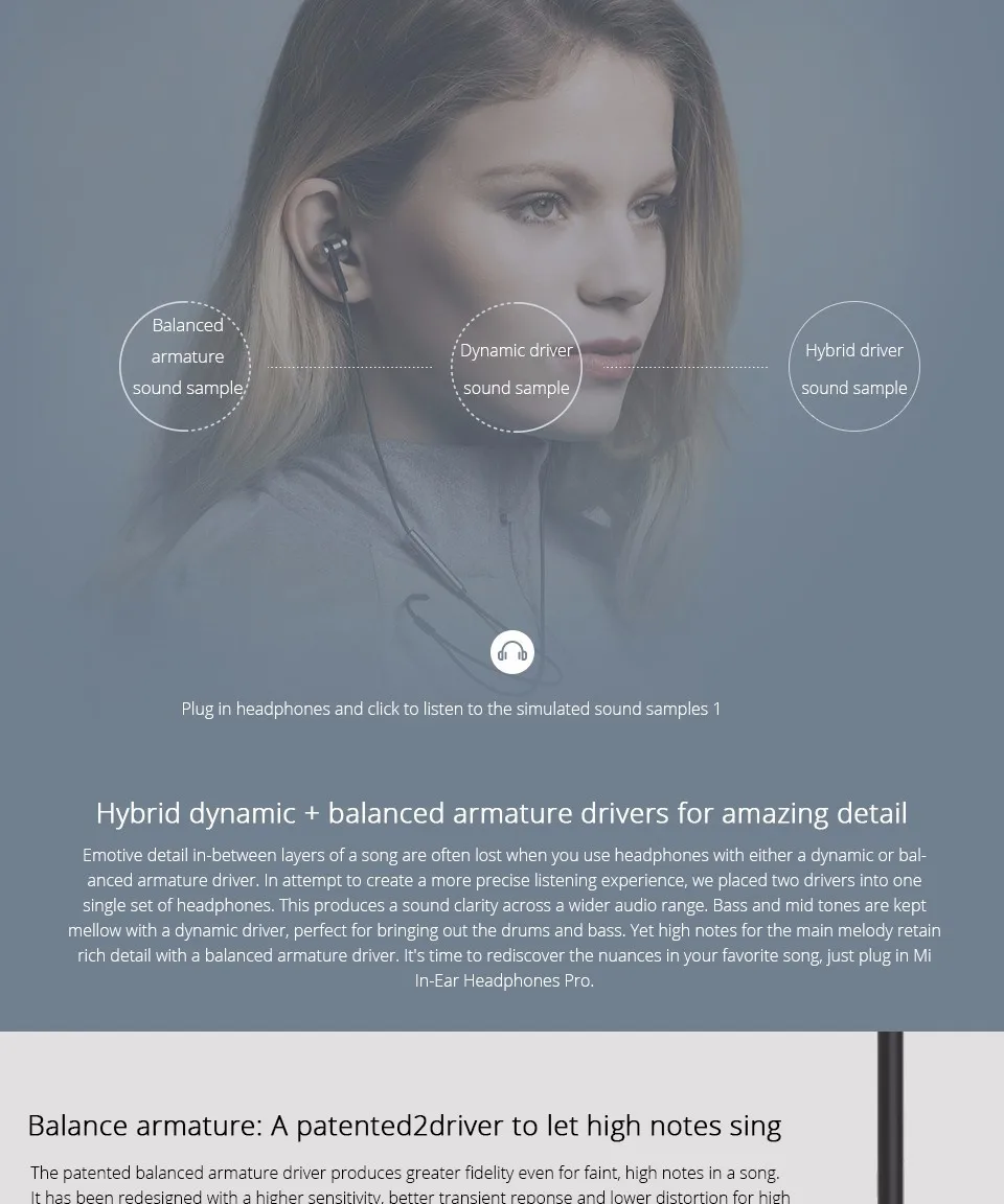 Xiaomi Mi In-Ear Headphone Pro Hybrid HD Xiaomi Cellphone Headset - ANKUX.COM