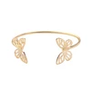 Sl00399c Small MOQ Free Shipping Simple Gold Plated Butterfly Bangle Bracelet Wholesale For Women