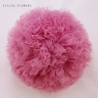 Factory direct Handmade giant artificial mesh silk hydrangea flowers for wedding decoration