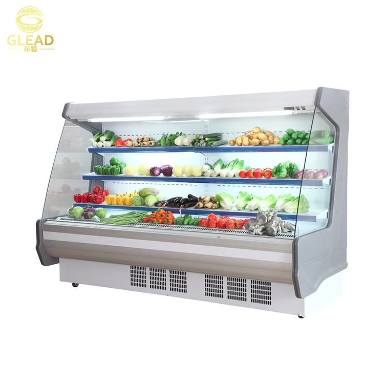 Big Capacity Commercial Vegetable Refrigerator Display Freezer For