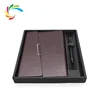 New Design Fashion Logo Luxury High Quality Custom Leather Notebook and Pen Gift Set
