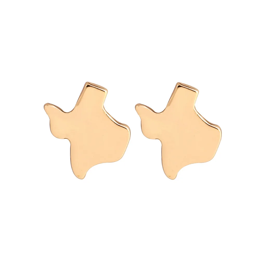 Texas Earrings Cute Helix Map Stud Earring for Women