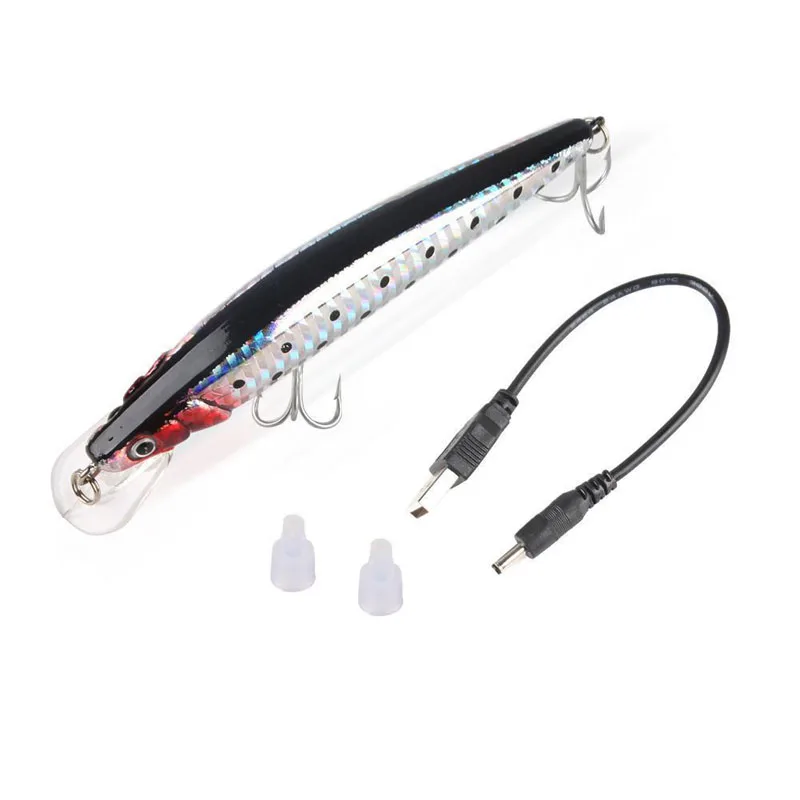 Free Shipping USB Rechargeable Flashing LED light Twitching Fishing Lures Bait Electric Life-like vibrate fishing Lures
Free Shipping USB Rechargeable Flashing LED light Twitching Fishing Lures Bait Electric Life-like vibrate fishing Lures