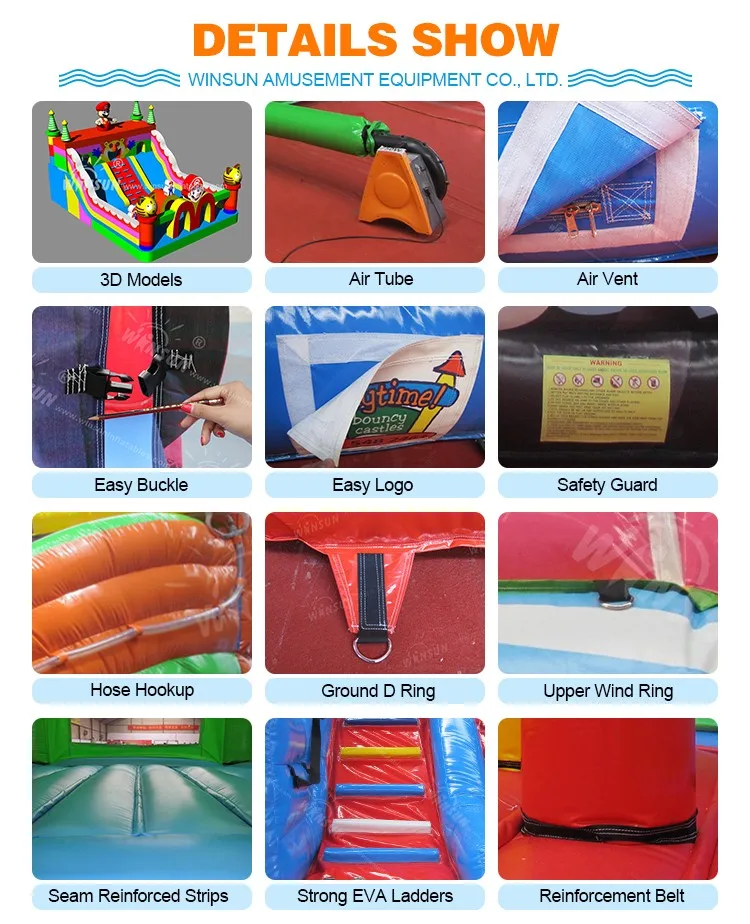 20ft 2-Lane Slide Wet n Dry inflatable water slides water units