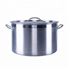Lavifon double bottom commercial cooking 30 liter 555 stainless steel kitchen stock pot with steel lid