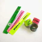 reflective PVC steel slap bracelet/ slap band/steel wristband