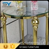 Brand new machine grade China Pictures of glass round dining table modern set for promotion