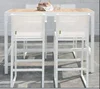 Aluminum and teak top bar table bar chair outdoor furniture JX-220