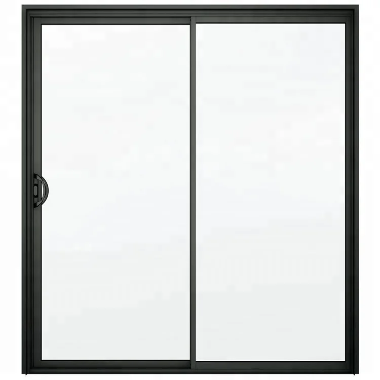 Patio moderno delgada marco exterior de aluminio puerta de vidrio deslizante con alemán accesorios de hardware