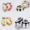 Jewelry Fashion 316L Stainless Steel Huggies Hoop Earrings Rose Gold Slimming Earrings