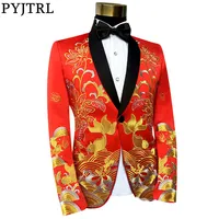 Male Shawl Lapel Chinese Style Embroidered Slim Fit Blazer Design Red Black Singer Stage Costume Blazer For Men Regular
Male Shawl Lapel Chinese Style Embroidered Slim Fit Blazer Design Red Black Singer Stage Costume Blazer For Men Regular
