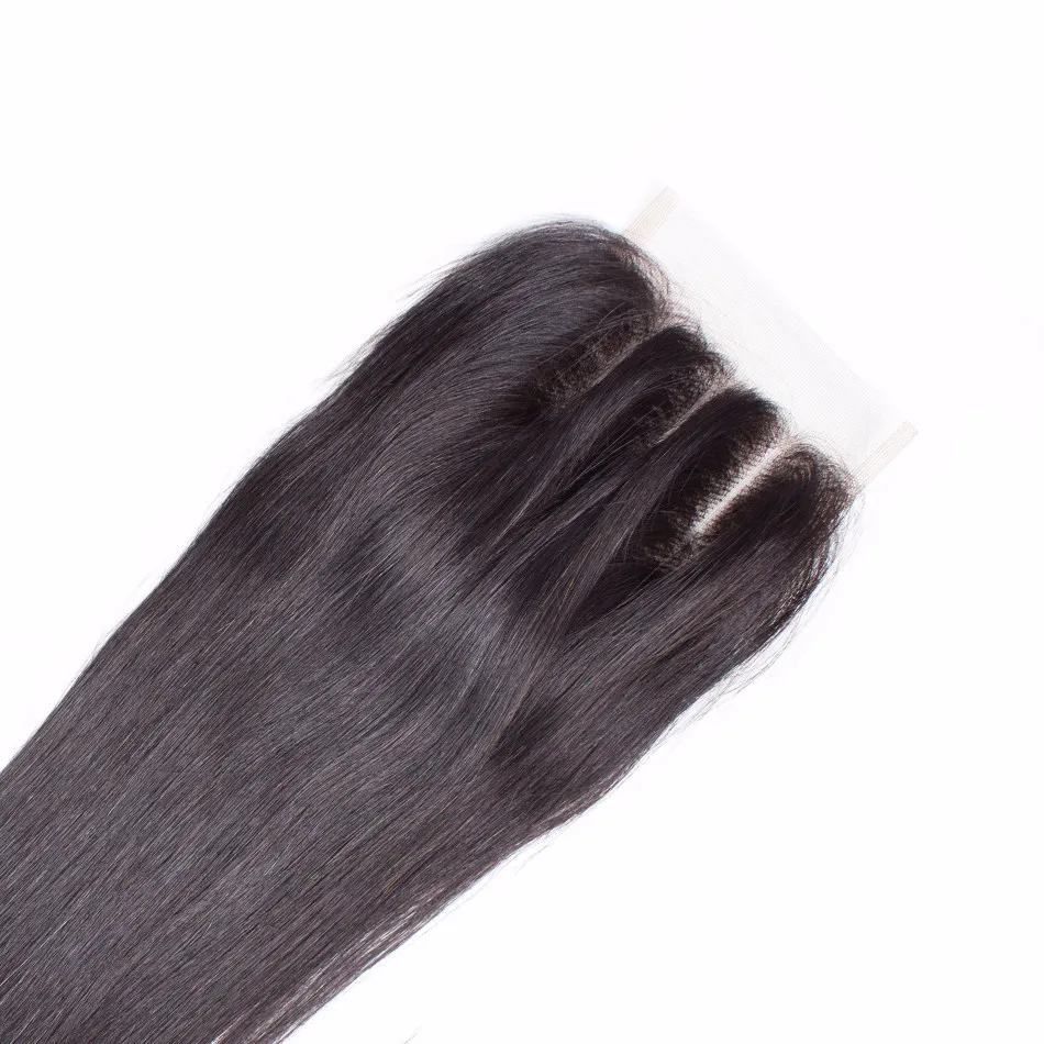 7A Malaysian virgin hair lace closure straight human hair closure free middle 3 prat straight closure Li&queen hair products