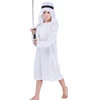 Halloween Arab Prince Clothes White Robe Headdress Kids Cosplay Middle East Dubai Clothing Show Arabian Costumes XQ1141