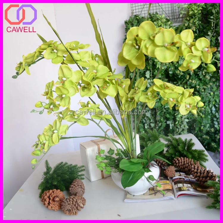 Großhandel grüne kleine künstliche orchidee topf