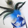 Wholesale Party Masquerade Mask Cock Feather And Peacock Feather Mask For Halloween Products