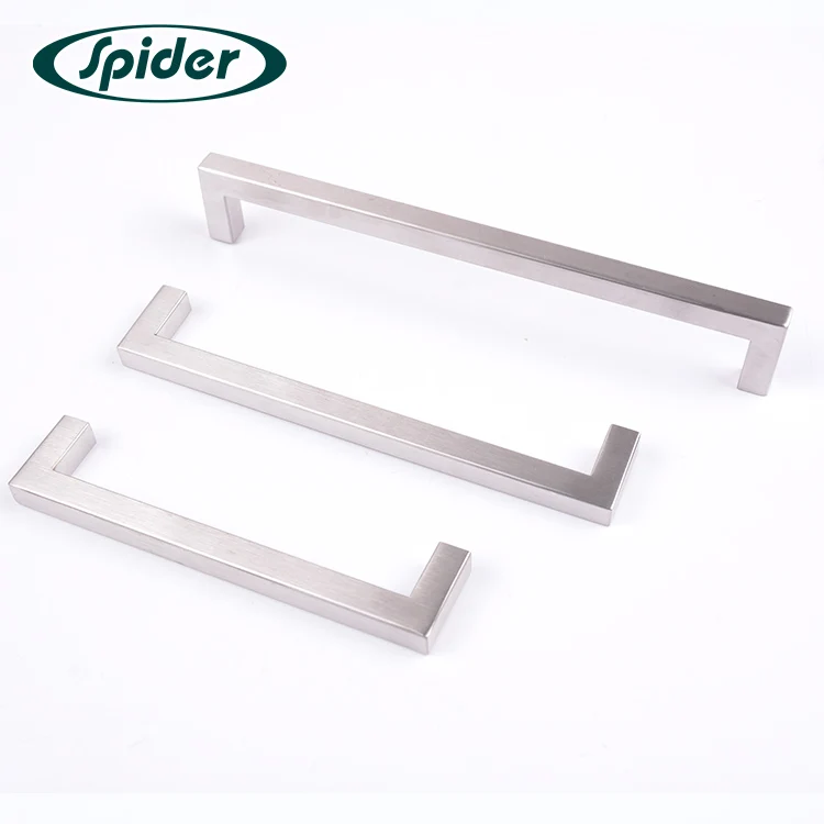 Brushed Stainless Steel T Bar Kitchen Cabinet Door Handles Drawer