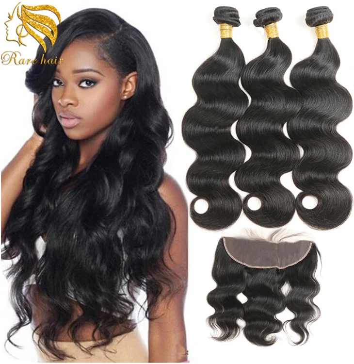Cheap Sew In Brazilian Body Wave Human Hair Bundles And Frontals