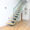 Aluminium 2m opening acrylic stair 4 step display corner plant stands indoor wood