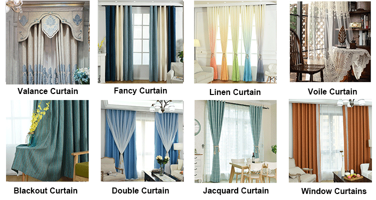 stitching chenille polyester curtain custom fancy window curtain