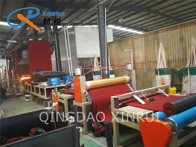 double color spike/firm/diamond non slip back pvc car mat roll machine