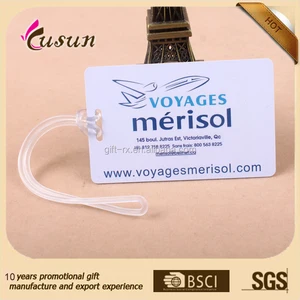 bsci new style colorful gift hard pvc plastic luggage tag