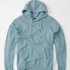 Custom Men's Light Blue Plain Cotton Hoodies
