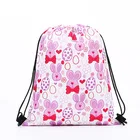 Ginzeal 2019 100% Polyester flannel waterproof gym sack foldable drawstring bag with logo printed