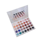 Private label cosmetics makeup 35 colors eye shadow palette no brand imported wholesale makeup