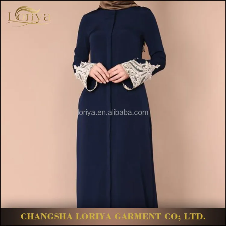 2017 High quality maxi cardigan modern dubai kimono abaya embroidered muslim EID wear full button dubai lace front open abaya, Dark blue
2017 High quality maxi cardigan modern dubai kimono abaya embroidered muslim EID wear full button dubai lace front open abaya, Dark blue