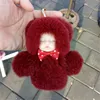 China Supplier Baby Shape real fur baby toy rex rabbit fur doll keychain