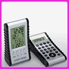 Hot sale LCD table alarm clock calculator with calender and thermometer