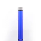 Free samples! 12 ml blue glass dropper bottle beard oil glass dropper bottle white screw lid for essential oil