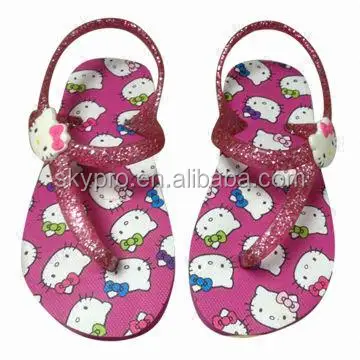 Good Memory Foam EVA Beach Sole Custom Printed Slippers 15mm Thickness Flip Flops Waterproof EVA Children's Sandals