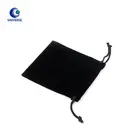 Gift Velvet Bag Drawstring Black Custom Printed Logo Drawstring Fabric Bag Jewellery Velvet Pouch